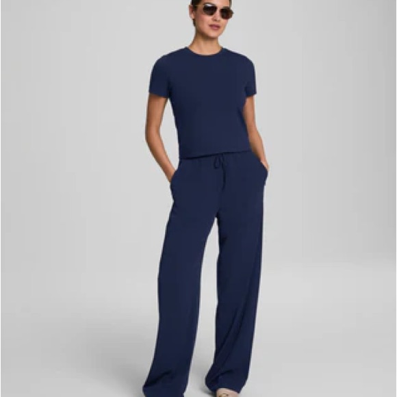 Spanx Navy Wide Leg Pants